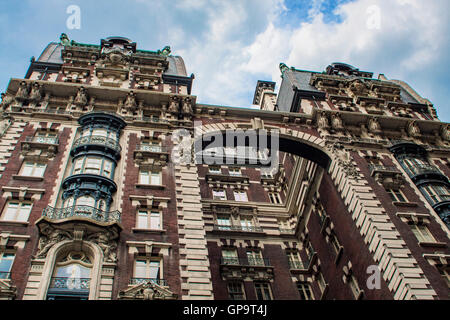 Dettaglio dell'edificio a Upper West Side di New York Foto Stock