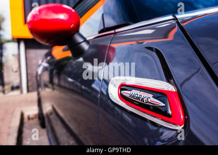 Il badge di John Cooper Works Mini Foto Stock