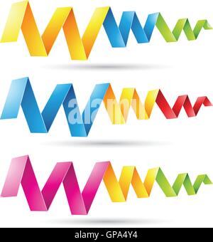 Illustrazione vettoriale di www simbolo con carta ripiegata Illustrazione Vettoriale