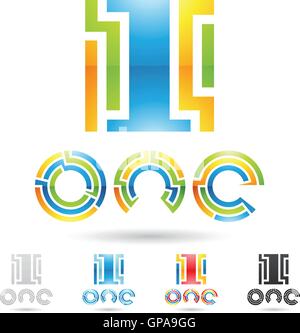 Illustrazione vettoriale di colorati e astratto icone per nessuno Illustrazione Vettoriale