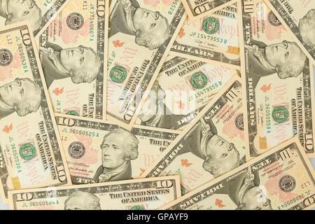 Piastrellabile perfetta e ripetibile 5 fatture del dollaro Foto Stock
