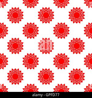 Modello senza cuciture con bstract sun. vettore. flat Illustrazione Vettoriale