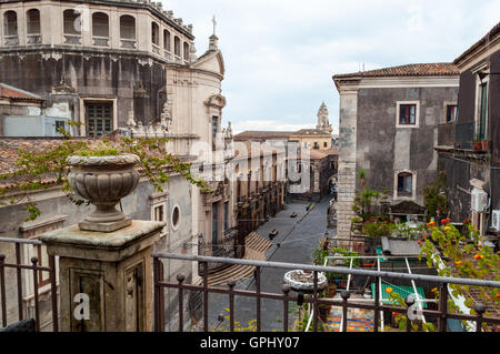 Tradizionale siciliano street. Catania, Sicilia, Italia Foto Stock