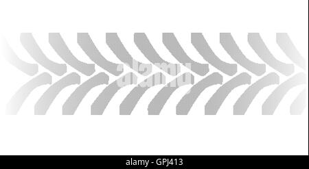 Mezzitoni pneumatico del trattore segna isolate su uno sfondo bianco Illustrazione Vettoriale