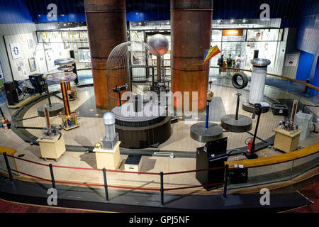 Teatro di elettricità presso il Museo della Scienza di Boston, Stati Uniti d'America Foto Stock