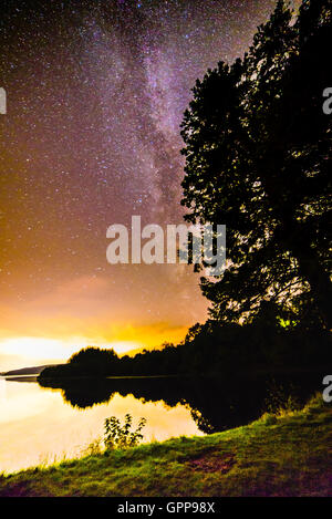 Via lattea centro galattico su South wales uk in plas dolygaer Foto Stock