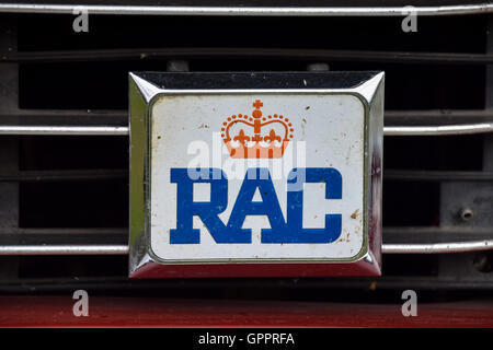Vintage RAC badge sulla parte anteriore di una macchina Foto Stock