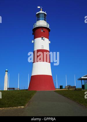 Smeaton Torre del Faro di Plymouth Hoe Inghilterra Foto Stock