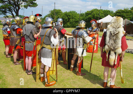 Evento romano di Segontium, Caernarfon, Foto Stock