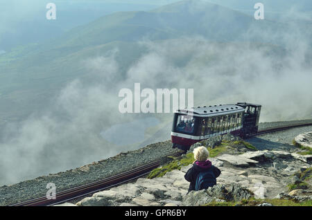 Snowdon ferrovia a scartamento ridotto Foto Stock