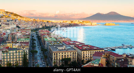 Panoramica di napoli Foto Stock