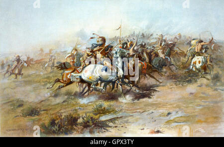 Charles Marion Russell - Il Custer lotta (1903) Foto Stock