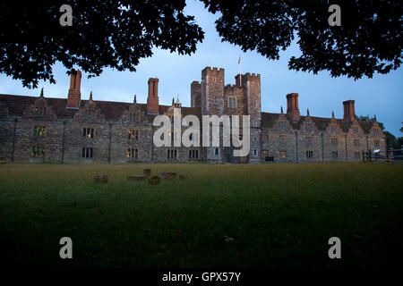 La Knole House e il Deer Park a Sevenoaks. Foto Stock