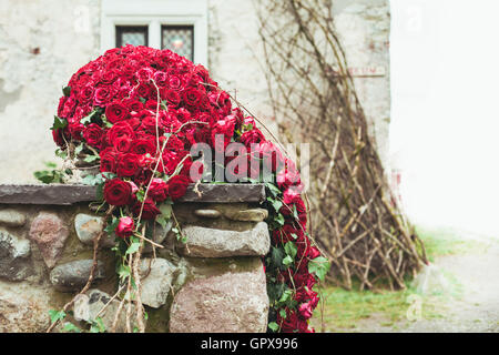 Matrimoni addobbi floreali Foto Stock