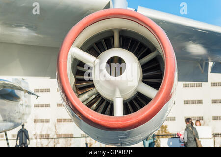 La USS Midway mostra Museo della II Guerra Mondiale dei motori degli aerei. l'aereo coinvolto nella Seconda Guerra Mondiale. Foto Stock