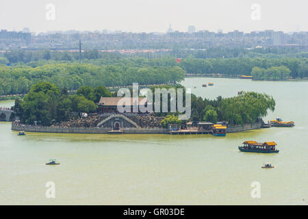 Estate Palazzo scena. Estate Palazzo situato a Pechino in Cina. È stato royal garden. Foto Stock