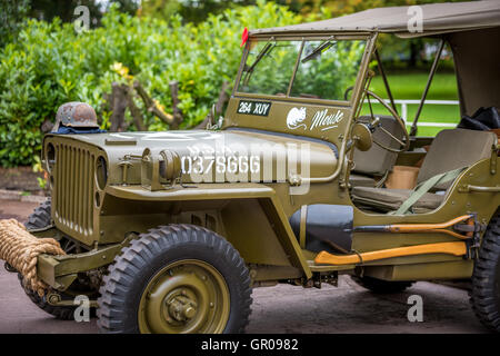Guerra Mondiale 2 Esercito Americano Jeep Foto Stock