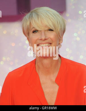 Londra, Regno Unito. 5 Sep, 2016. Emma Thompson assiste la Premiere mondiale di " Bridget Jones " Baby' di Odeon Leciester Square. Credito: Ferdaus Shamim/ZUMA filo/Alamy Live News Foto Stock