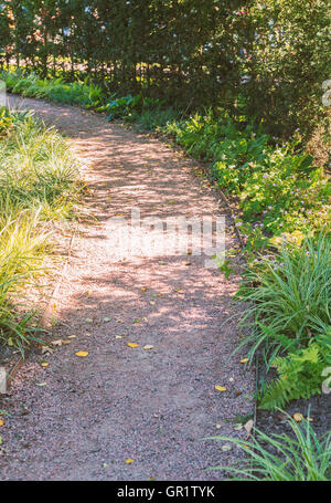 Immagine del piccolo giardino trail. Foto Stock