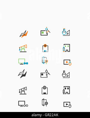 Varie icone di linea Foto Stock