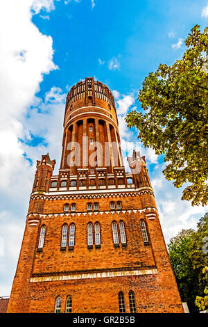 Wasserturm in Lüneburg, Niedersachsen; Water Tower in Lueneburg, Bassa Sassonia, Germania Foto Stock