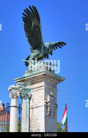 Budapest scultura raven Foto Stock