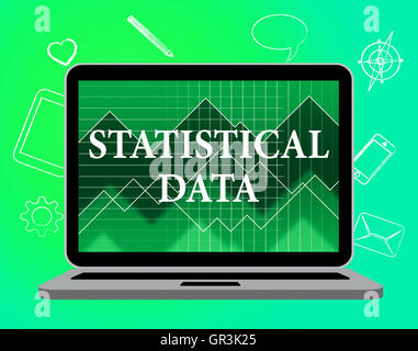 I dati statistici che rappresentano il sito Web e la conoscenza Foto Stock