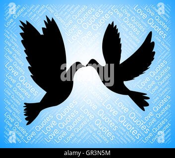 Amore citazioni significato tenerezza motivazione e amante Foto Stock