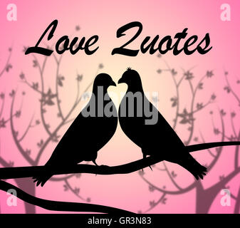 Citazioni di amore compassionevole di significato di devozione e di estrarre Foto Stock
