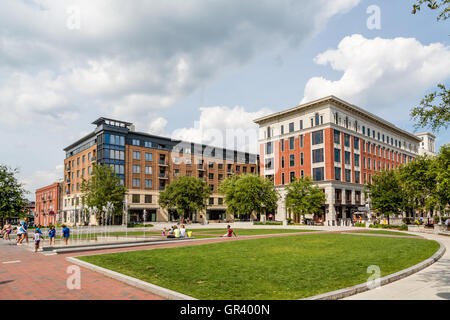 Ellis Square Park a Savannah in Georgia Foto Stock