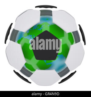 Pallone da calcio costituito da parti indipendenti Foto Stock