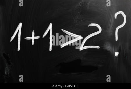1 + 1 > 2 Foto Stock