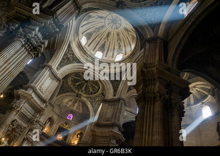 Granada, Spagna - 23 Marzo 2008 - Principale interno della Cattedrale di Granada, Andalusia, Spagna Foto Stock