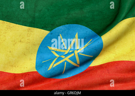 3D rendering di Etiopia bandiera sventola Foto Stock