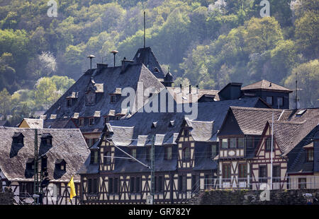 Case Half-Timbered In Rheinhunsrück Foto Stock