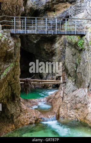 Die Almbachklamm Im Berchtesgadener Land Foto Stock