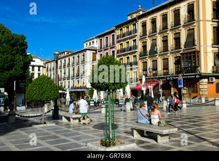 La Piazza Nuova, Plaza Nueva, Granada, Spagna Foto Stock