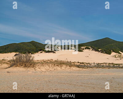 Piscinas, paesaggio di dune presso la Costa Verde, a sud-ovest della Sardegna, Italia, Europa Foto Stock