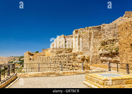 Crociati medievale castello di Al Karak Foto Stock
