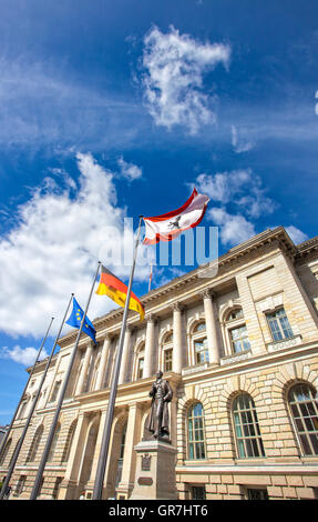 Bandiere a Berlino, la Camera dei rappresentanti Foto Stock