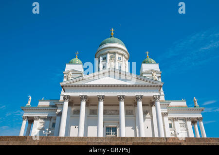 Helsingin tuomiokirkko, Cattedrale di Helsinki, Senaatintori, Helsinki, Finlandia Foto Stock