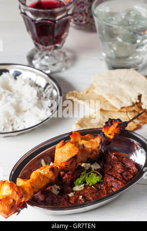 Indiano di carne di pollo Foto Stock