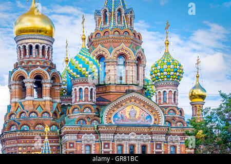 Chiesa del Salvatore sul Sangue versato, San Pietroburgo Russia Foto Stock