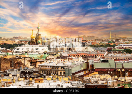 Vista aerea di San Pietroburgo, Russia Foto Stock