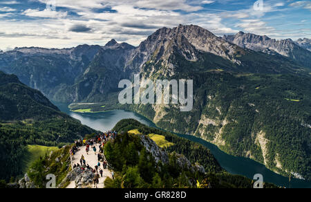 Vista sul Königssee Foto Stock