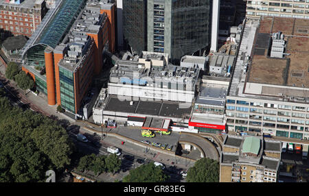 Vista aerea di san Tommaso' ospedale di Lambeth, London SE1, Regno Unito Foto Stock