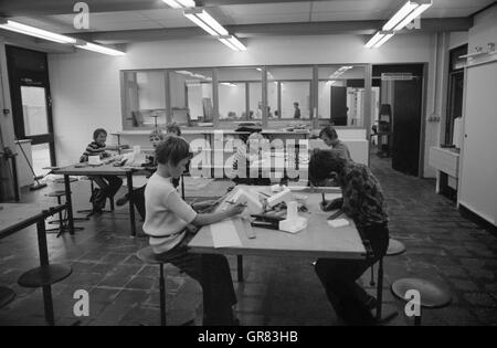 Stazione ferroviaria 1971 BW Foto Stock