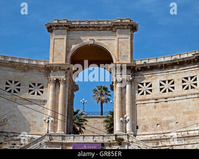 Cagliari, Bastione di Saint Remy nel quartiere Castello, Sardegna, Italia, Europa Foto Stock