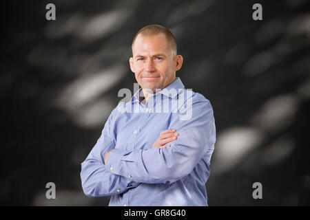 Atticus Lish, il romanziere americano, al Edinburgh International Book Festival. Edimburgo, Scozia. 27 Agosto 2016 Foto Stock