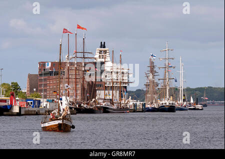 Kiel Week 2014 nel porto di Kiel, Germania Foto Stock